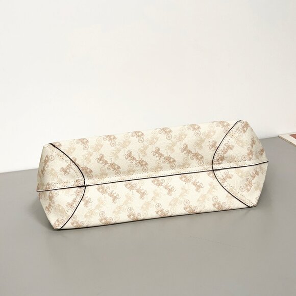 Coach Horse And Carriage Print Tote Shoulder Bag - Picture 6 of 9